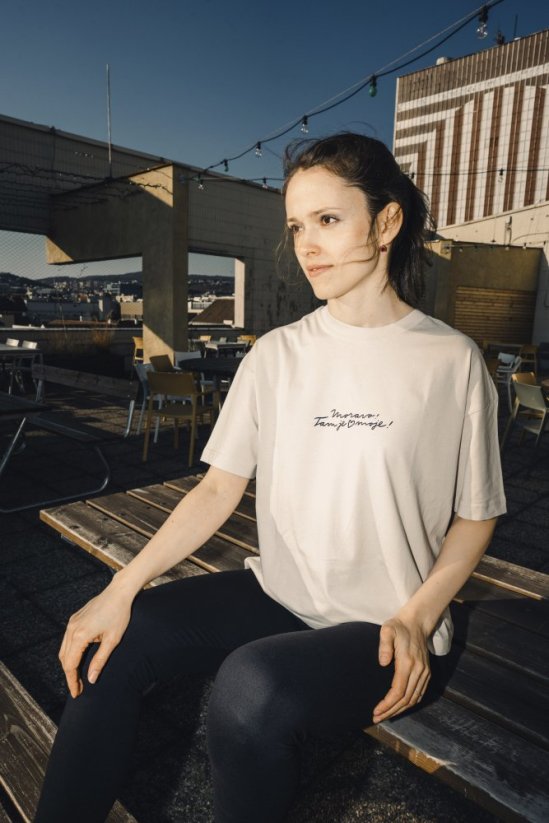 Tričko MORAVO dámské - Velikost: Béžová L