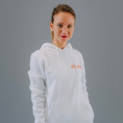 MIKINA CHOOSE LOVE OVER POWER - BÍLÁ